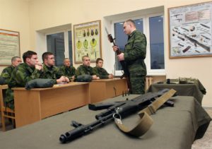 Russian-Swedish joint exercises 'Snowflake-2007'. Swedish soldiers with Russian weapons.